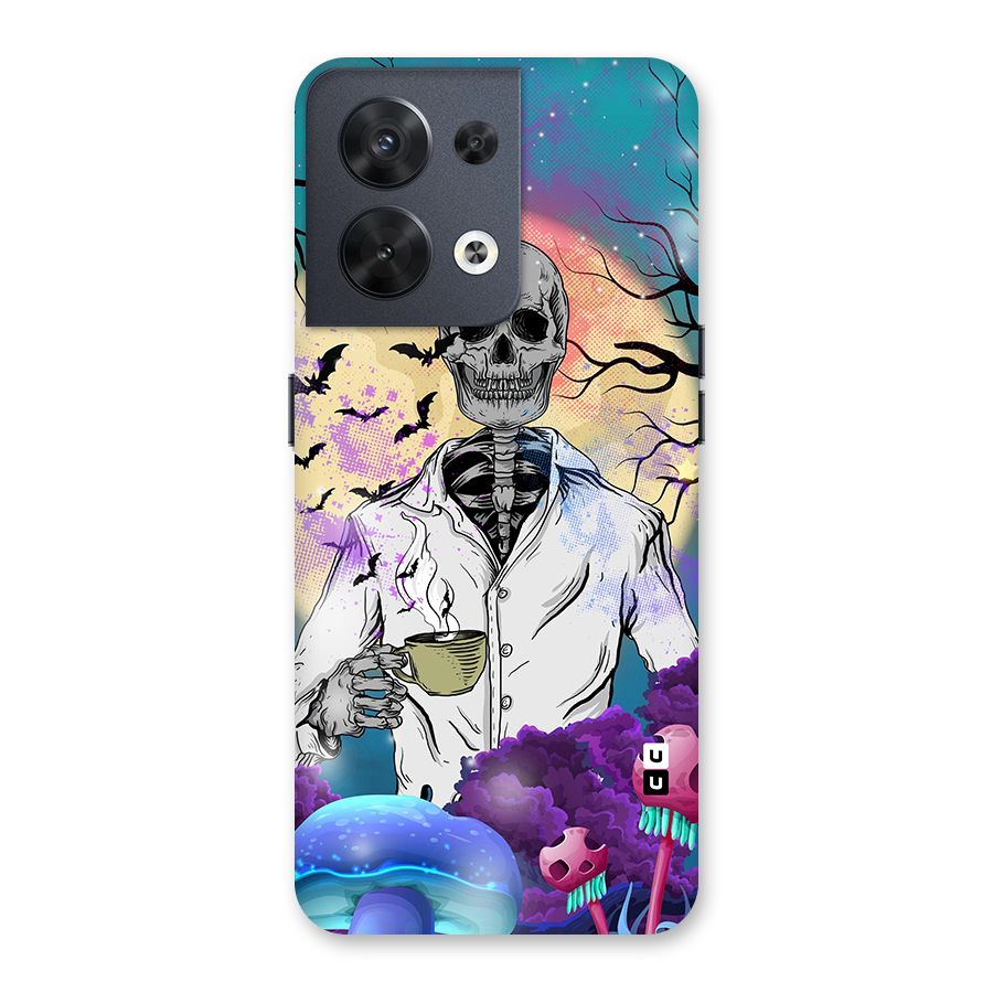 Morning Tea Skull Back Case for Oppo Reno8 5G