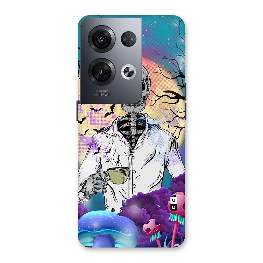 Morning Tea Skull Back Case for Oppo Reno8 Pro 5G