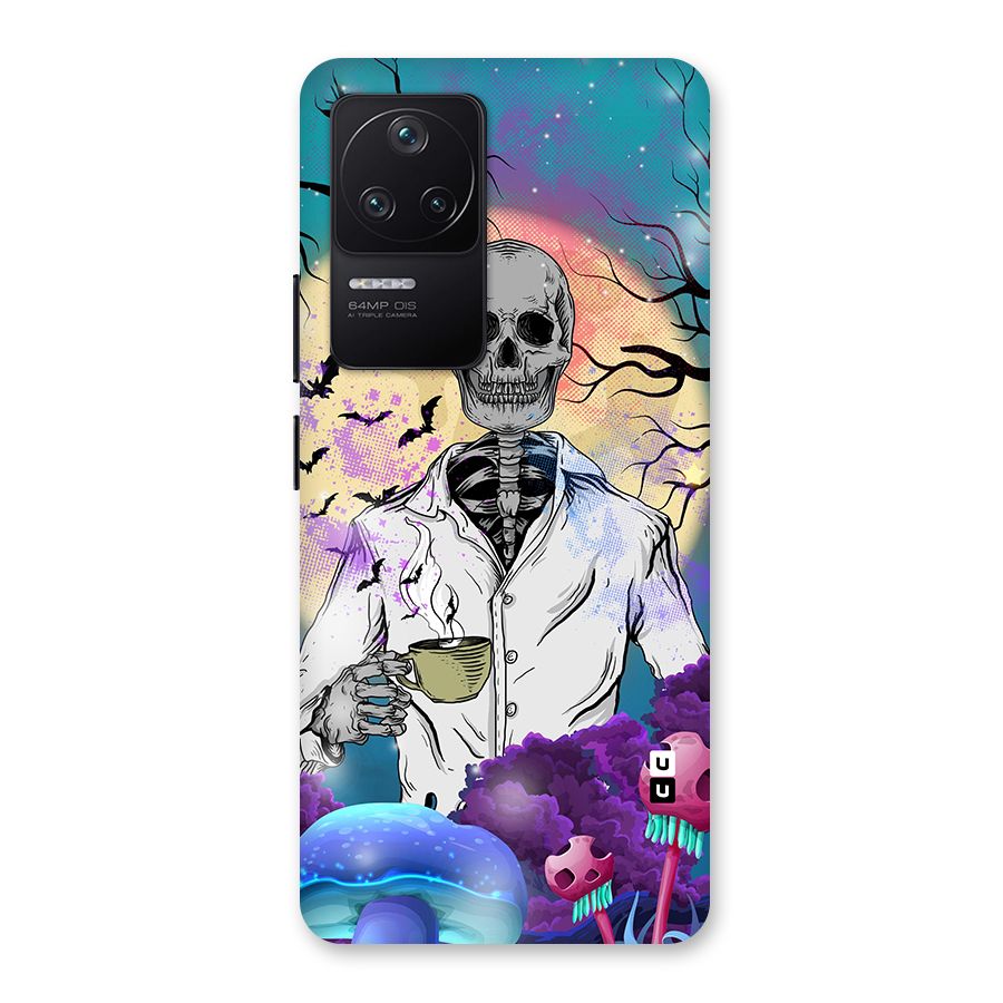 Morning Tea Skull Back Case for Poco F4 5G