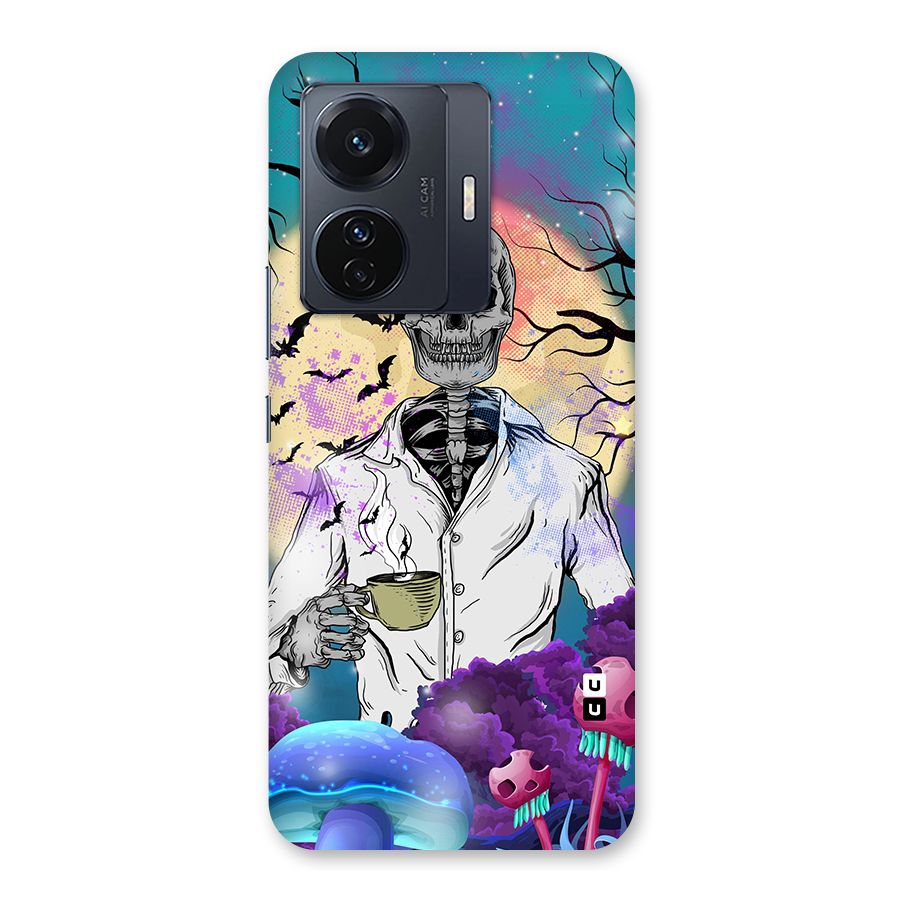 Morning Tea Skull Back Case for Vivo T1 Pro