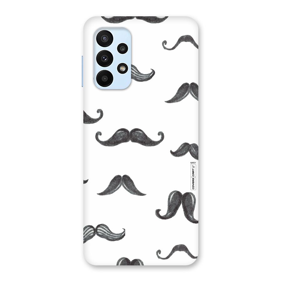 Moustache Pattern (Black) Back Case for Galaxy A23