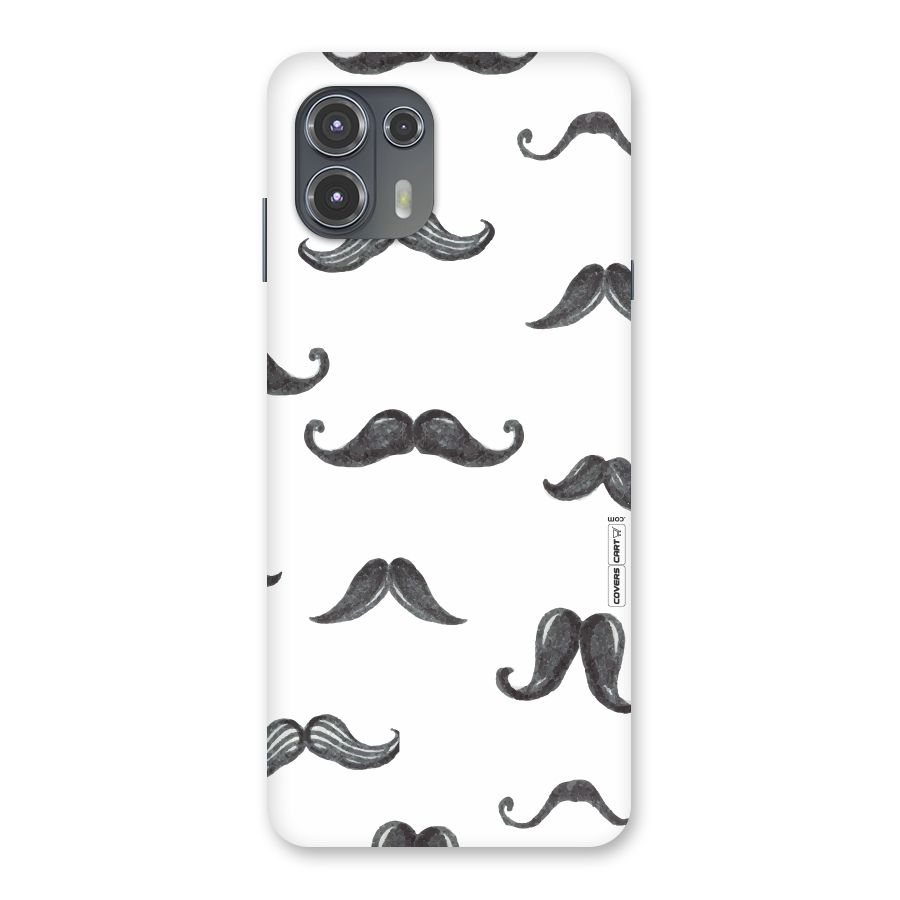 Moustache Pattern (Black) Back Case for Motorola Edge 20 Fusion