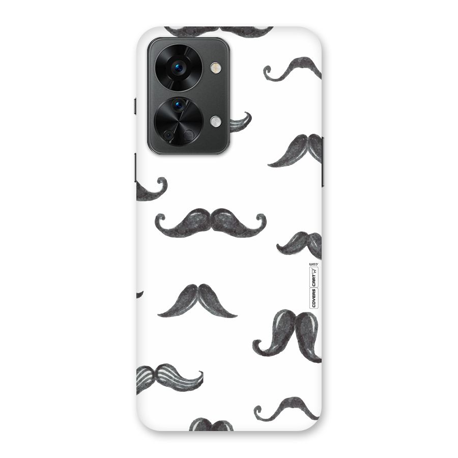 Moustache Pattern (Black) Back Case for OnePlus Nord 2T