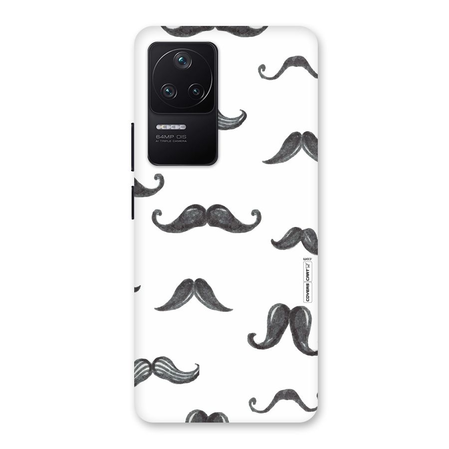 Moustache Pattern (Black) Back Case for Poco F4 5G