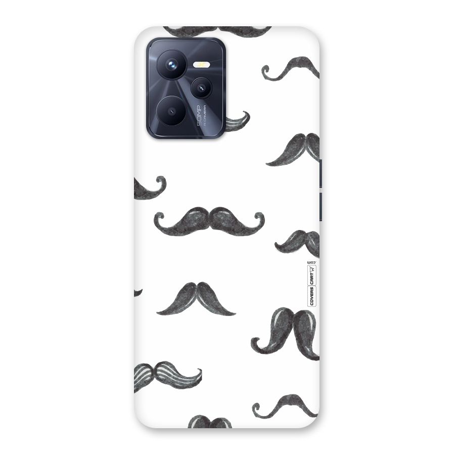 Moustache Pattern (Black) Back Case for Realme C35