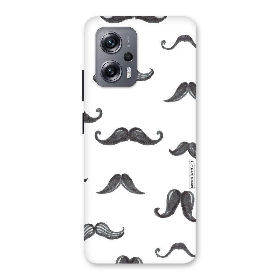 Moustache Pattern (Black) Back Case for Redmi K50i