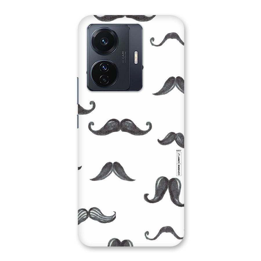 Moustache Pattern (Black) Back Case for Vivo T1 Pro
