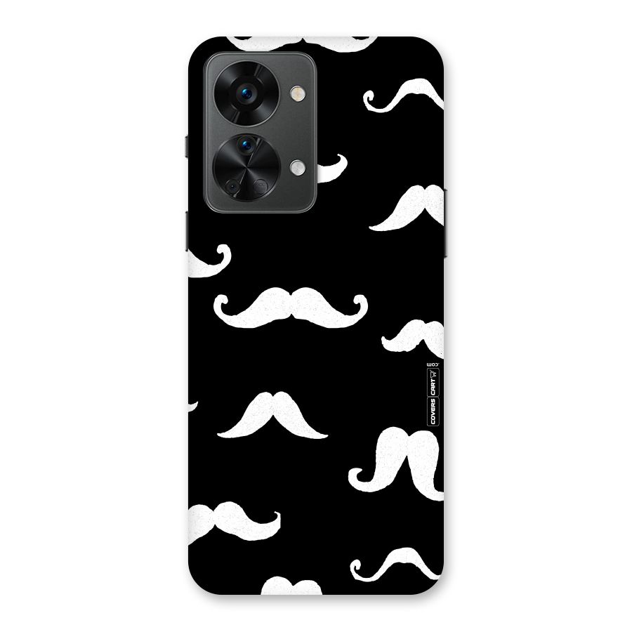 Moustache Pattern (White) Back Case for OnePlus Nord 2T