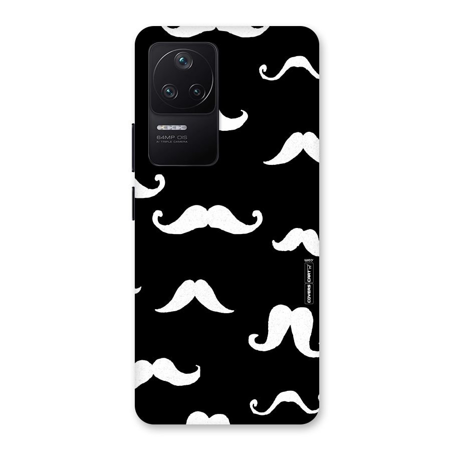 Moustache Pattern (White) Back Case for Poco F4 5G