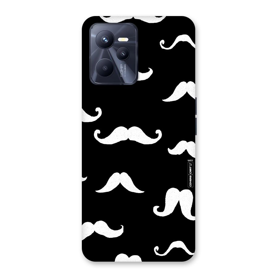 Moustache Pattern (White) Back Case for Realme C35