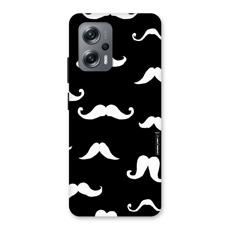 Moustache Pattern (White) Back Case for Redmi K50i