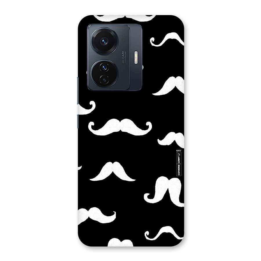 Moustache Pattern (White) Back Case for Vivo T1 Pro