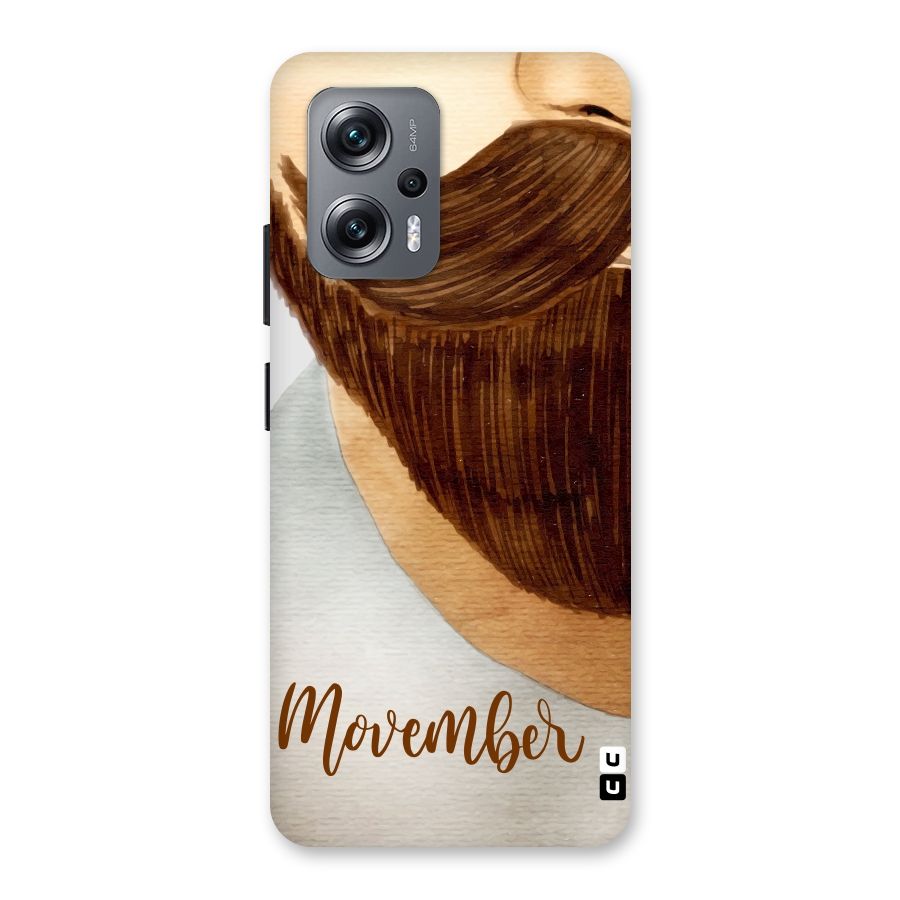Movember Moustache Back Case for Redmi K50i