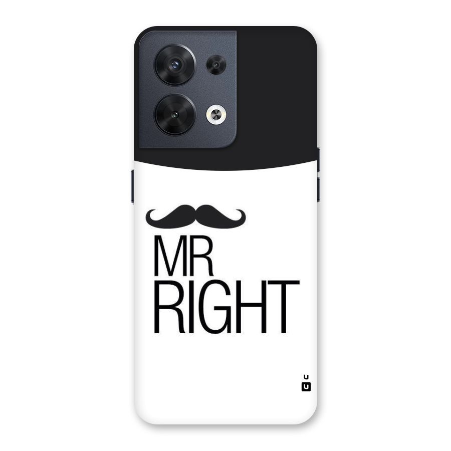 Mr. Right Moustache Back Case for Oppo Reno8 5G