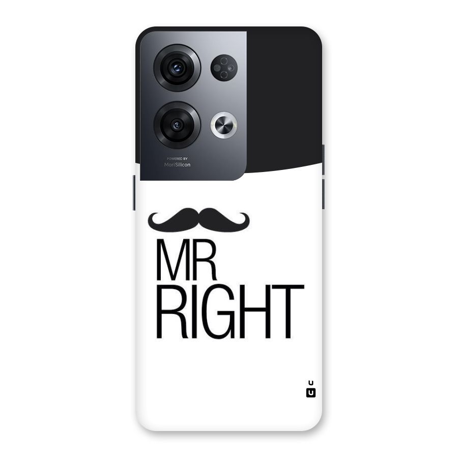Mr. Right Moustache Back Case for Oppo Reno8 Pro 5G