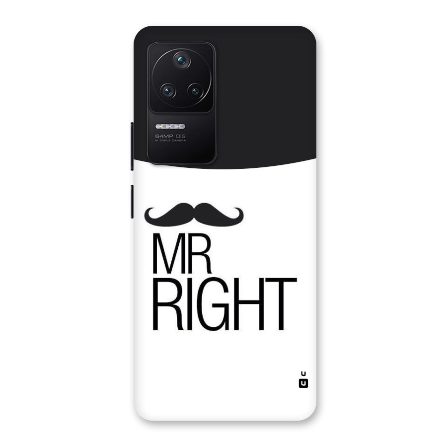 Mr. Right Moustache Back Case for Poco F4 5G