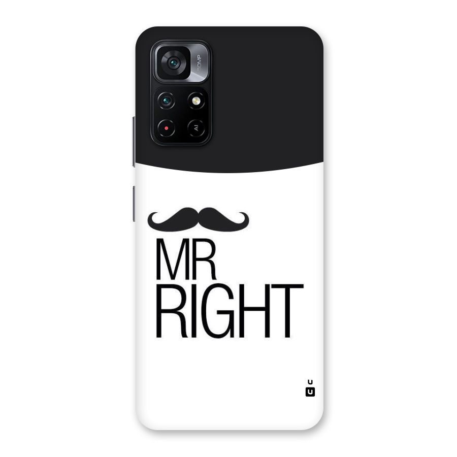 Mr. Right Moustache Back Case for Poco M4 Pro 5G
