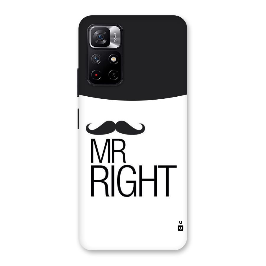 Mr. Right Moustache Back Case for Redmi Note 11T 5G