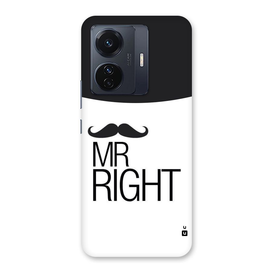 Mr. Right Moustache Back Case for Vivo T1 Pro