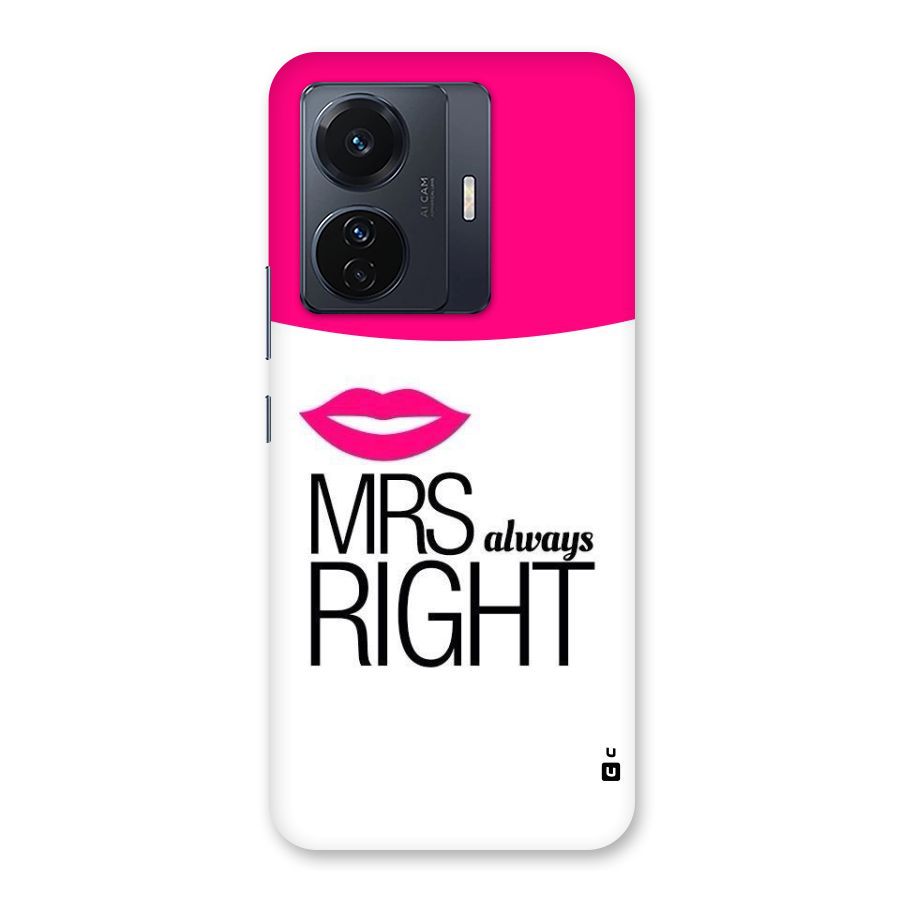 Mrs always right Back Case for Vivo T1 Pro