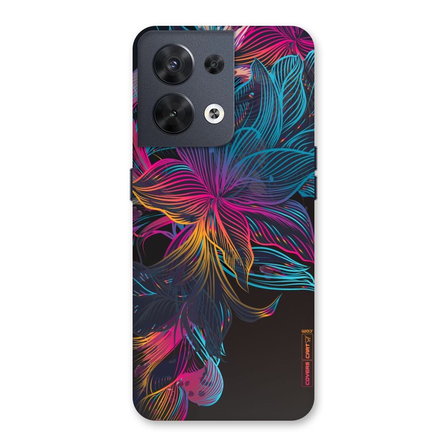 Multi-Colour Flowers Back Case for Oppo Reno8 5G