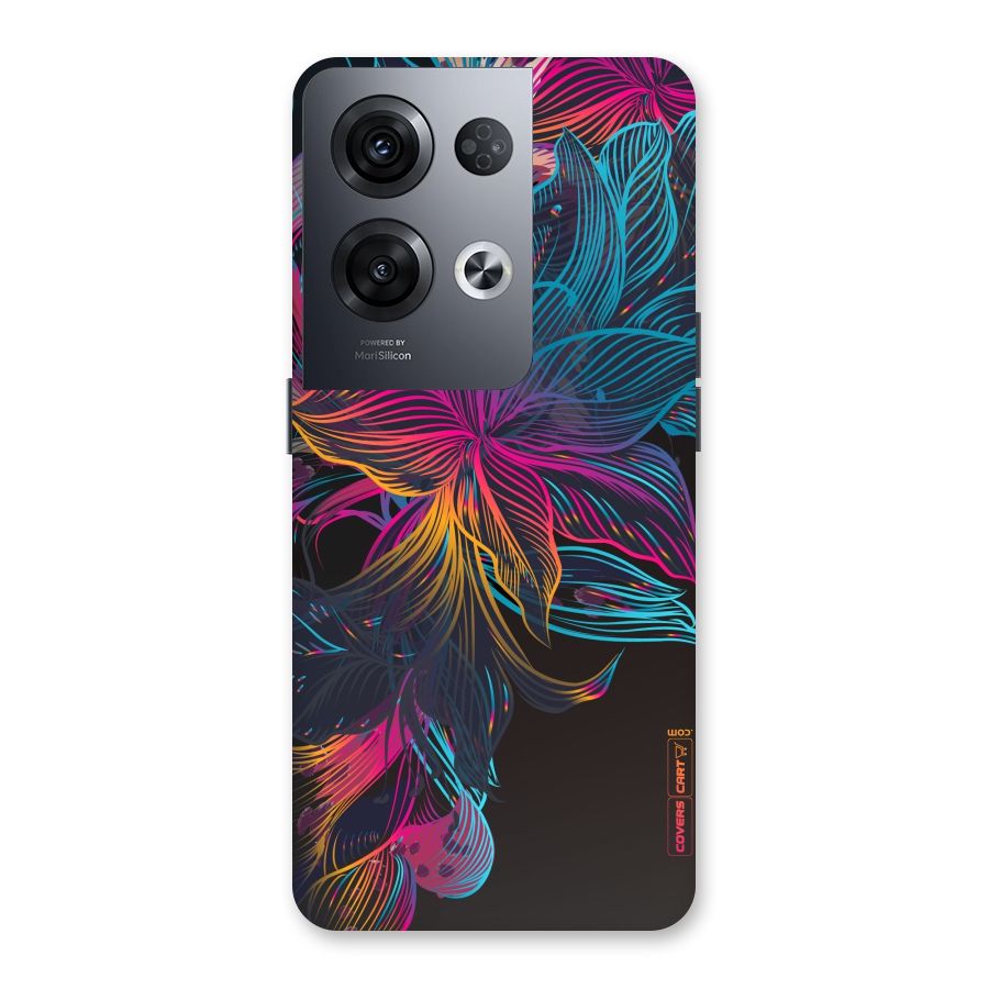 Multi-Colour Flowers Back Case for Oppo Reno8 Pro 5G