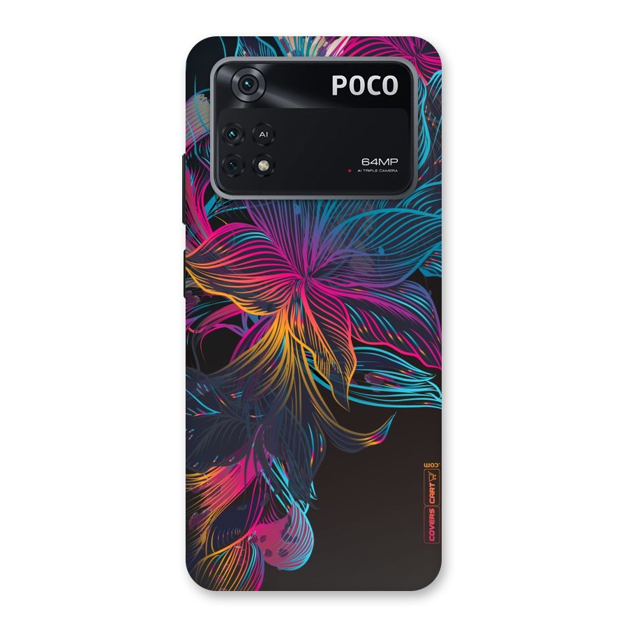 Multi-Colour Flowers Back Case for Poco M4 Pro 4G