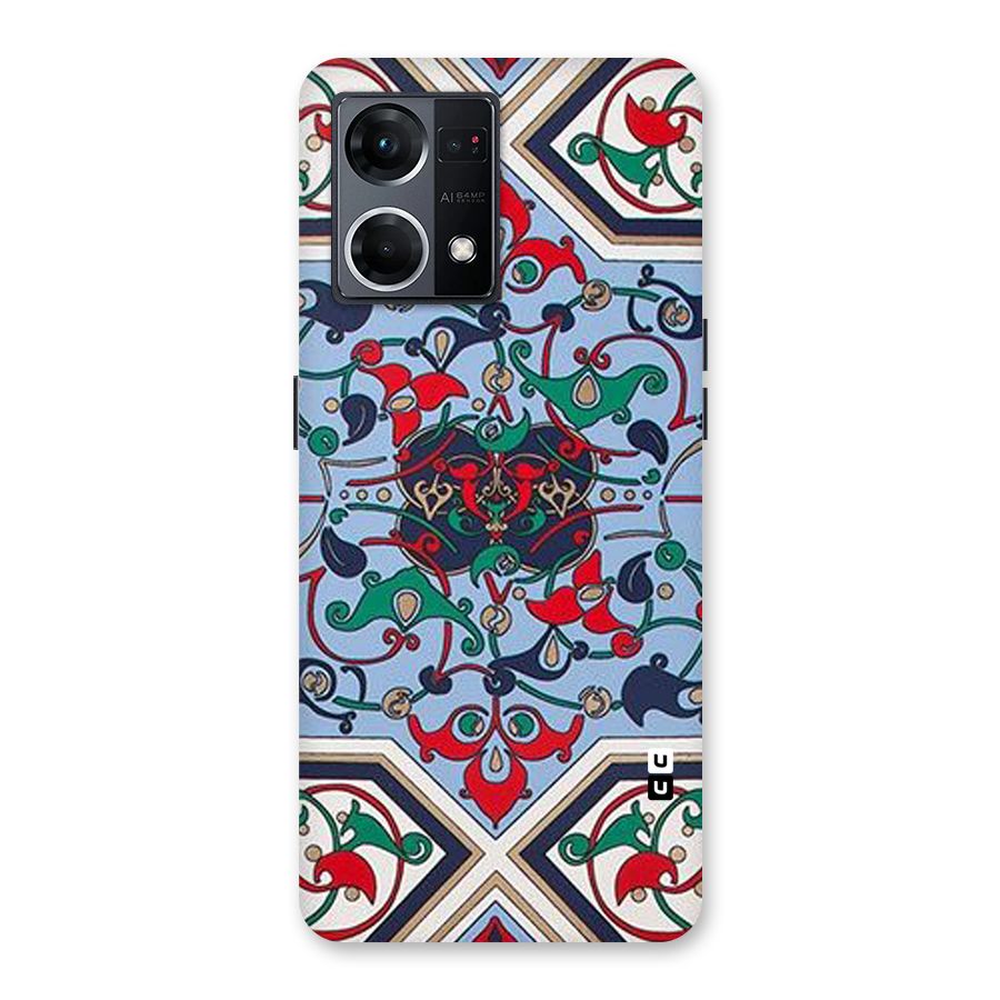 Multi Block Pattern Glass Back Case for Oppo F21 Pro 5G