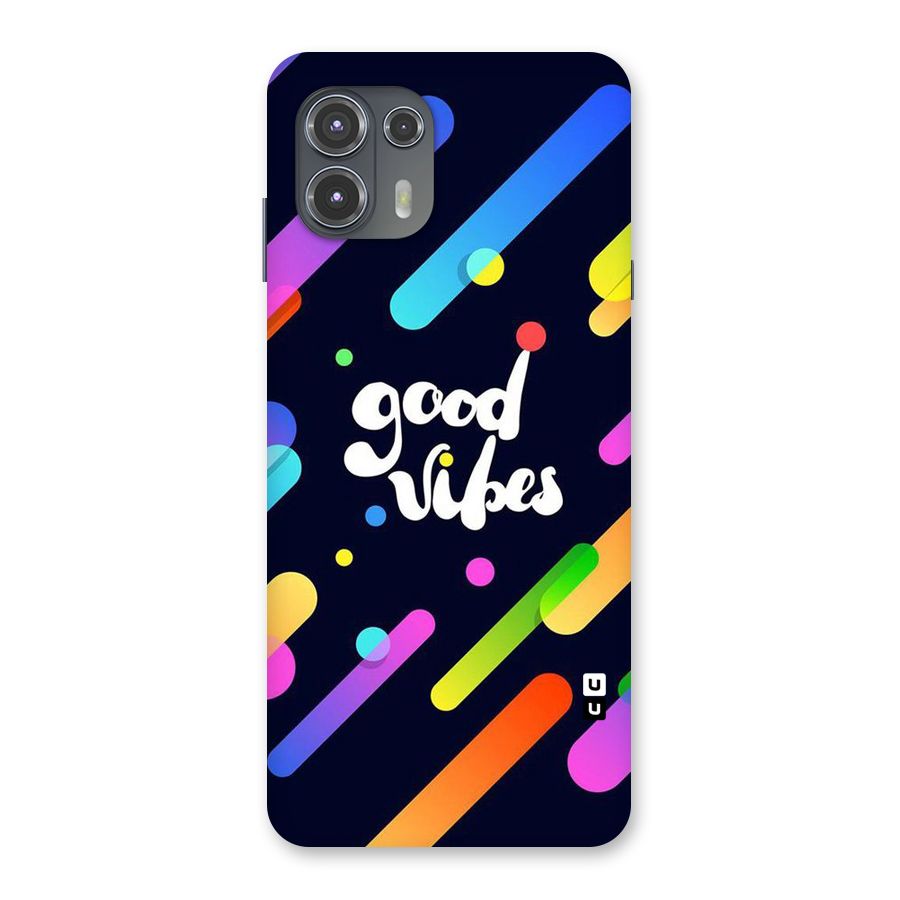 Multicolor Good Vibing Back Case for Motorola Edge 20 Fusion