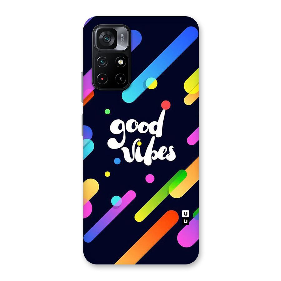Multicolor Good Vibing Back Case for Poco M4 Pro 5G