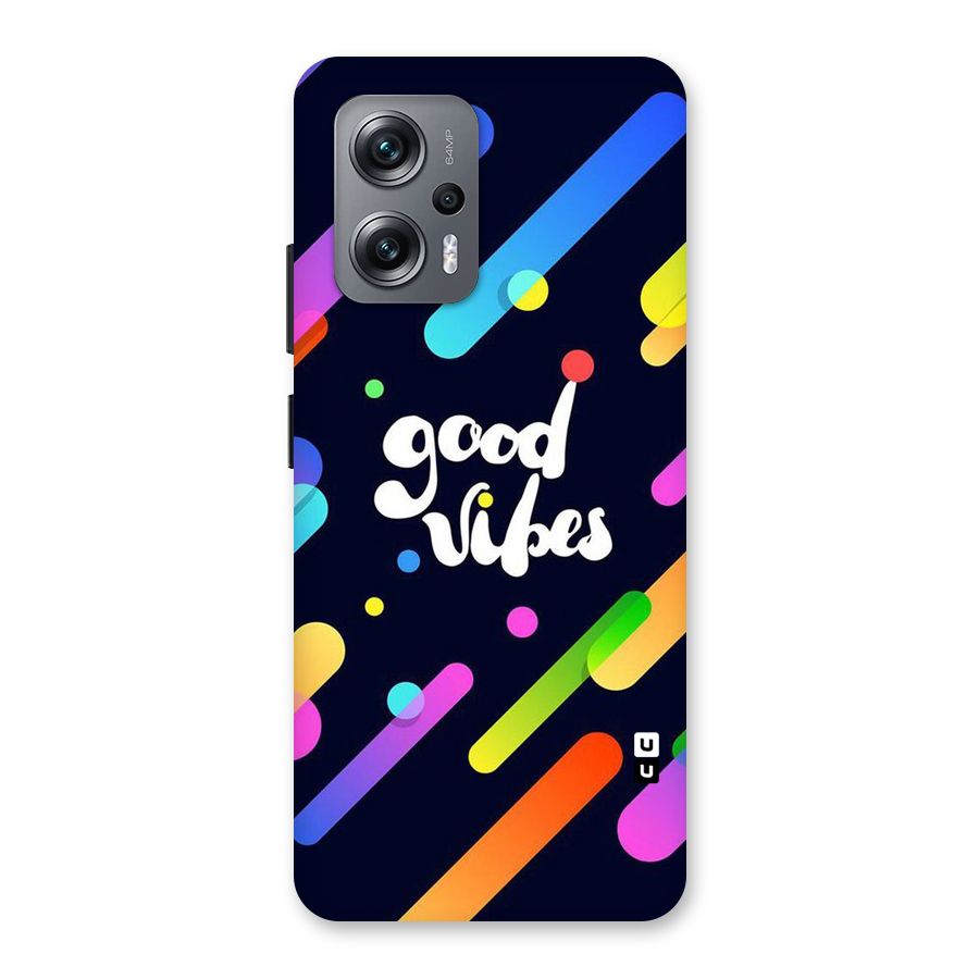 Multicolor Good Vibing Back Case for Redmi K50i