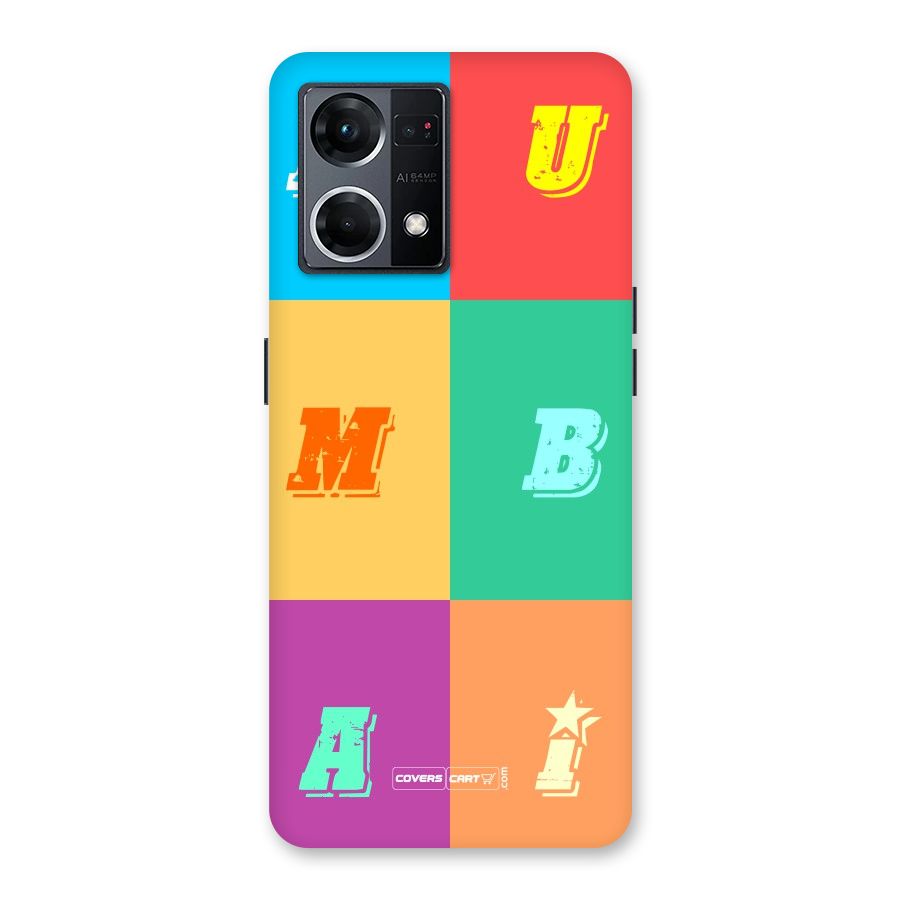 Mumbai Alphabets Glass Back Case for Oppo F21 Pro 5G