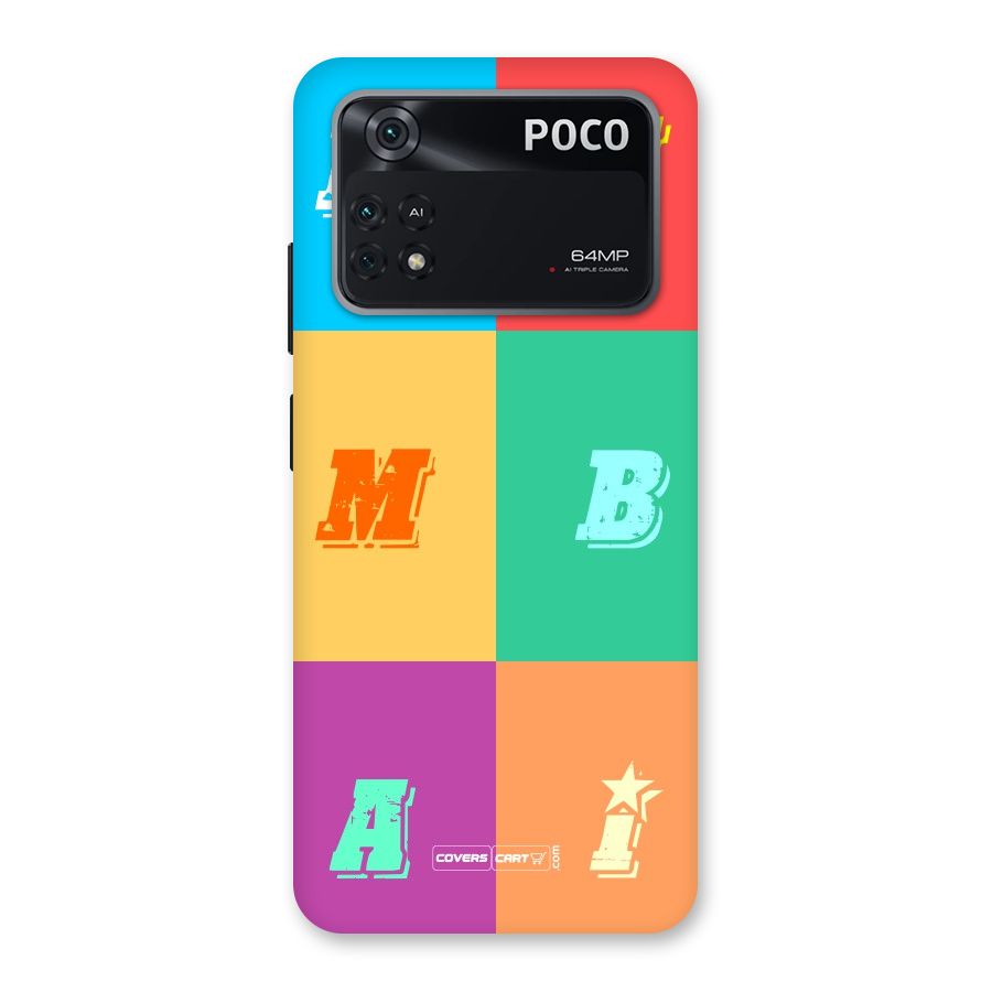 Mumbai Alphabets Back Case for Poco M4 Pro 4G