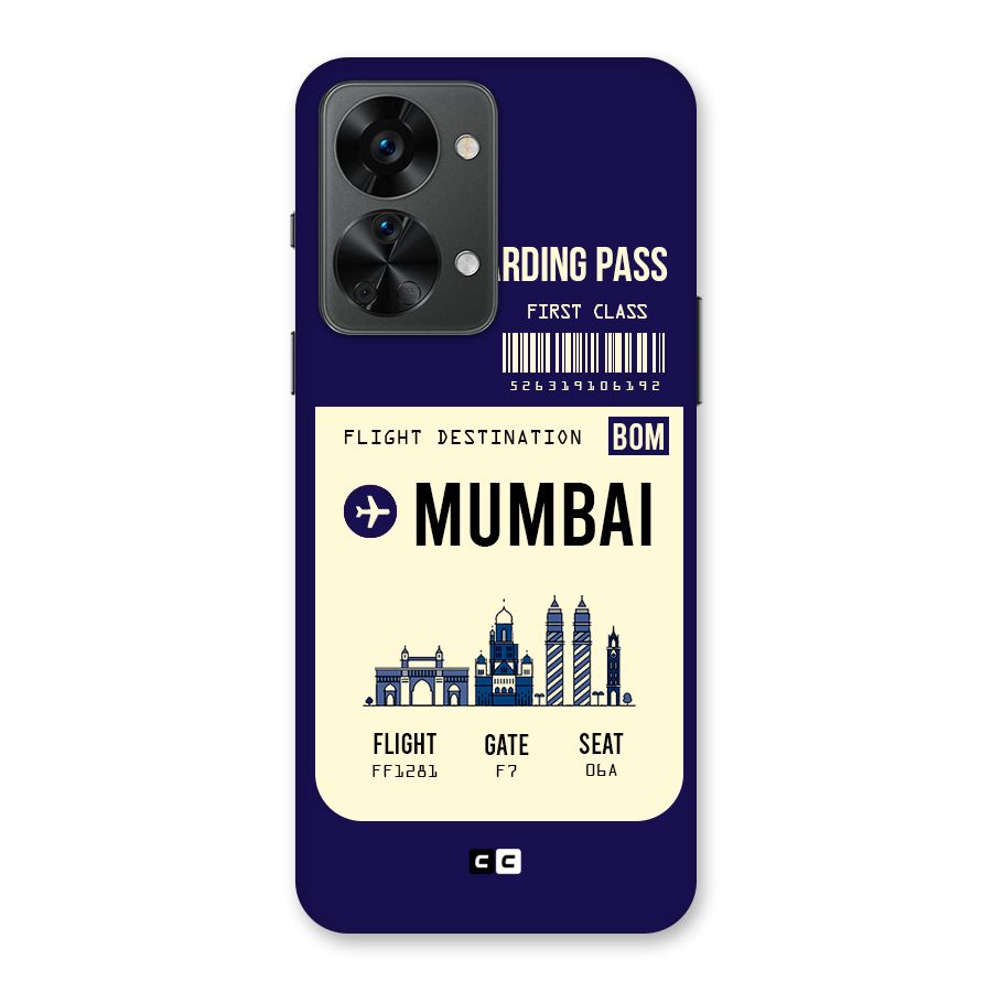 Mumbai Boarding Pass Back Case for OnePlus Nord 2T