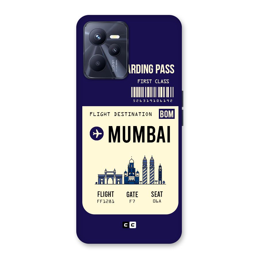 Mumbai Boarding Pass Back Case for Realme C35