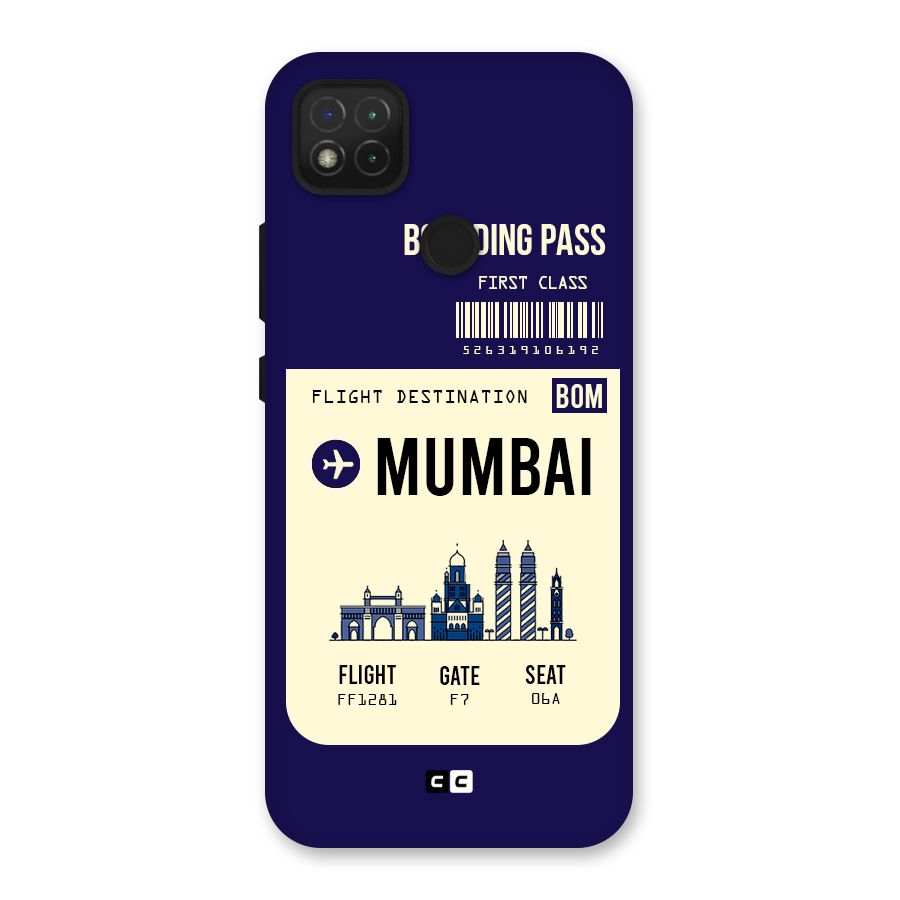 Mumbai Boarding Pass Back Case for Redmi 9 Activ