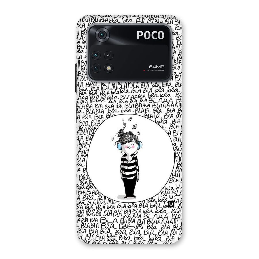 Music And Bla Bla Back Case for Poco M4 Pro 4G