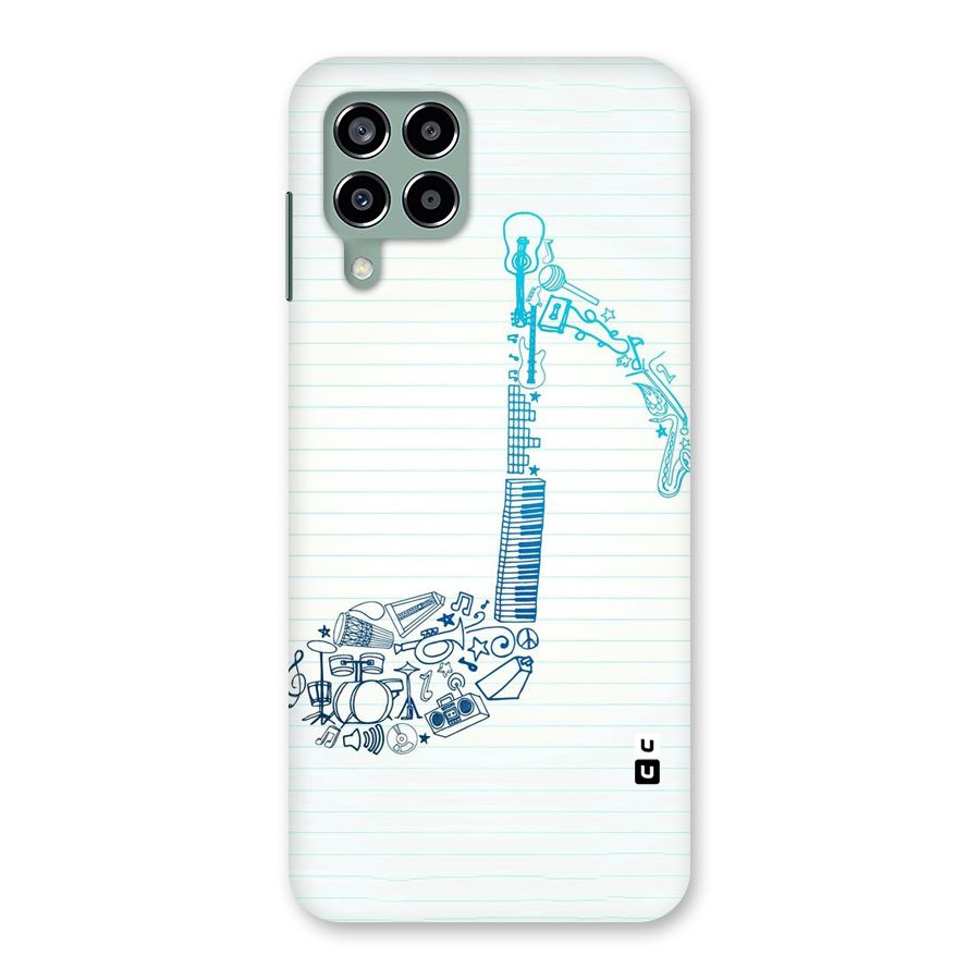 Music Note Design Back Case for Galaxy M33