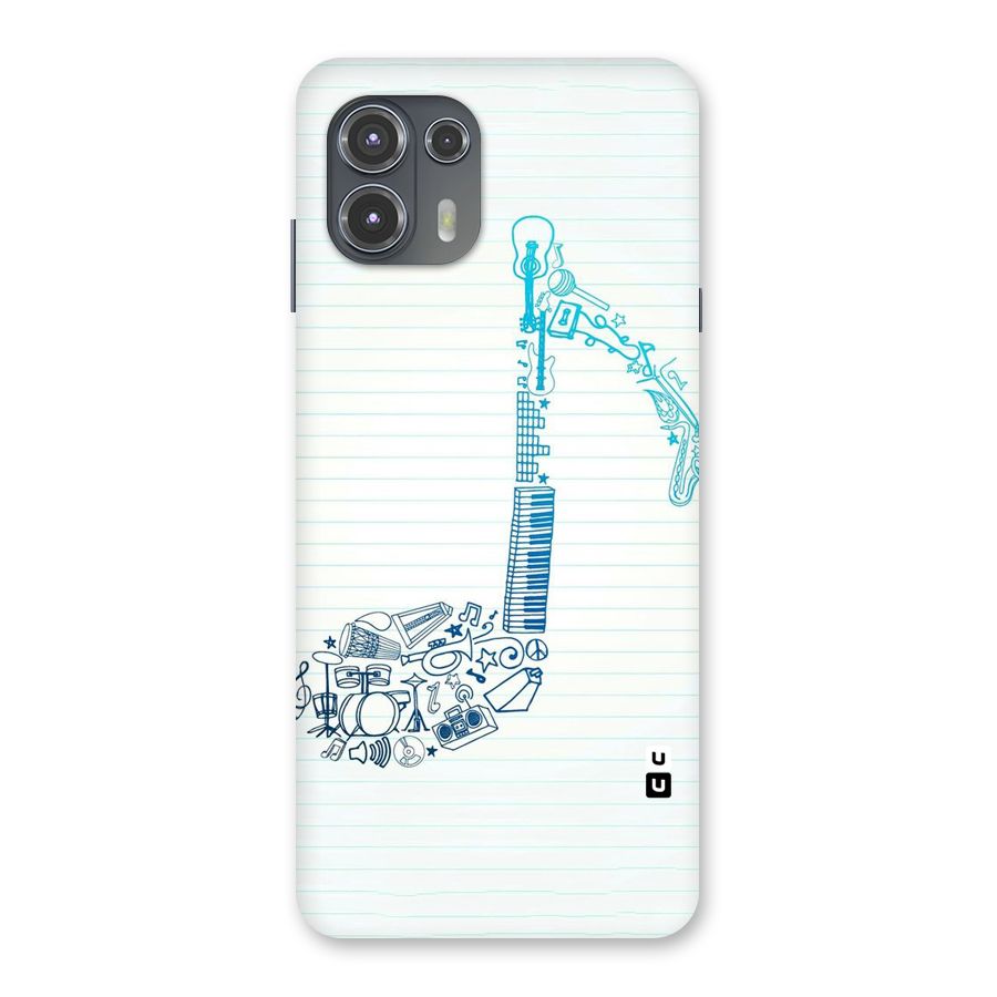 Music Note Design Back Case for Motorola Edge 20 Fusion