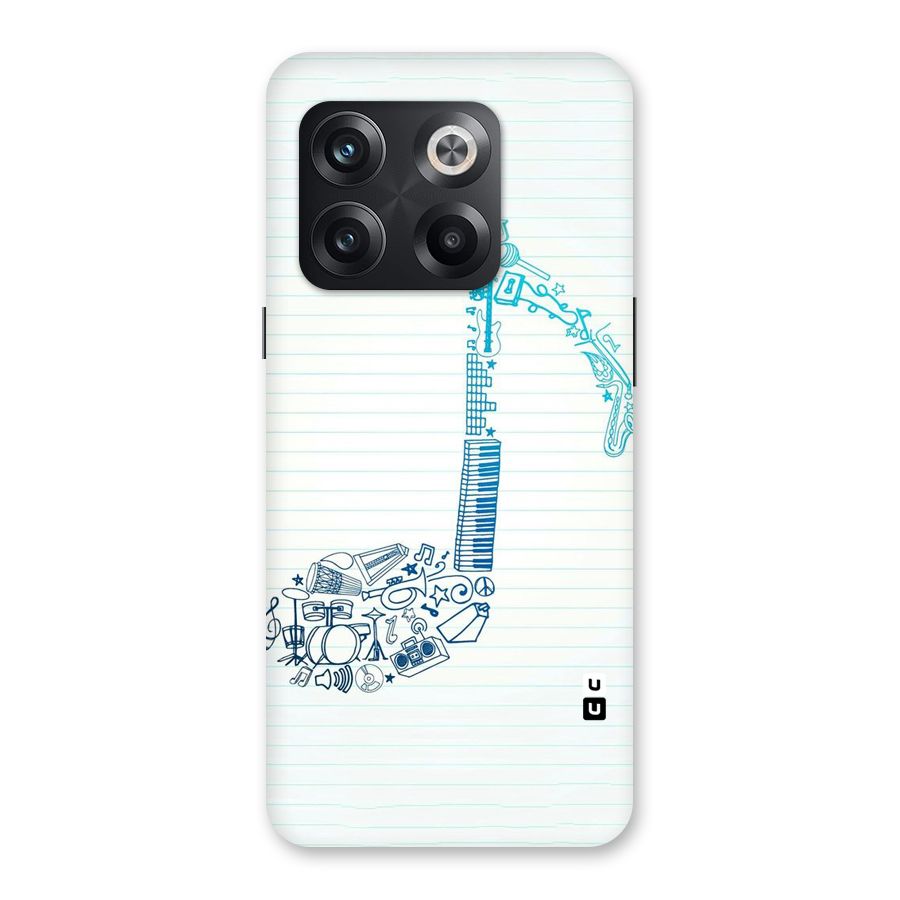 Music Note Design Back Case for OnePlus 10T