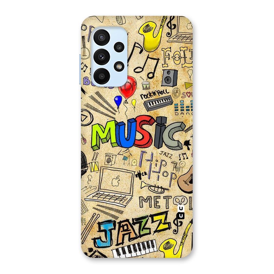 Music Pattern Back Case for Galaxy A23