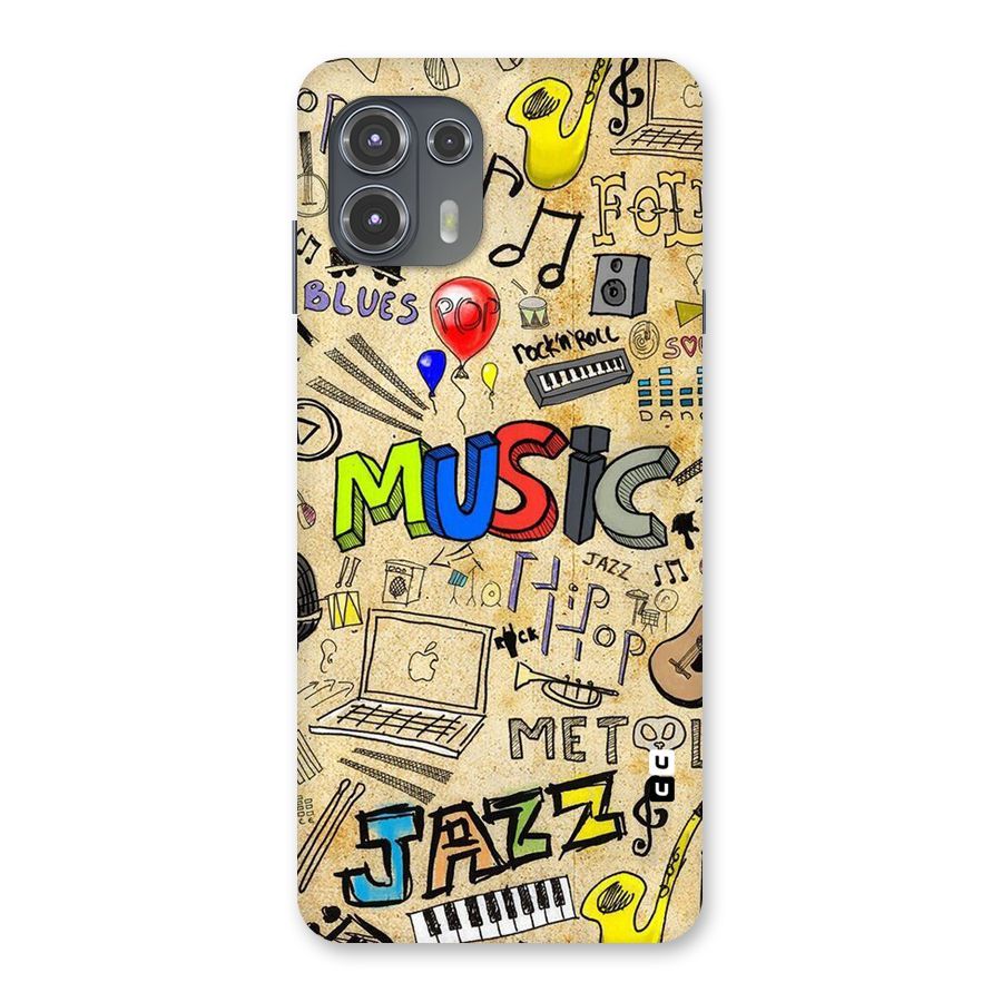 Music Pattern Back Case for Motorola Edge 20 Fusion