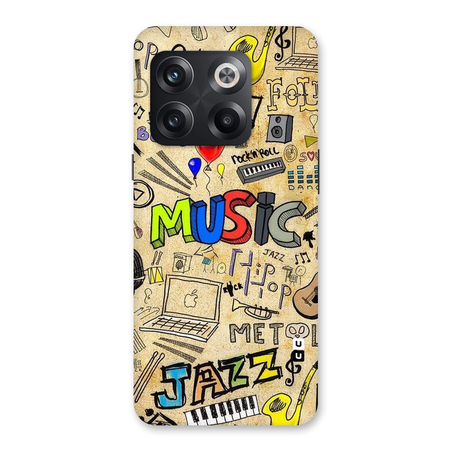Music Pattern Back Case for OnePlus 10T