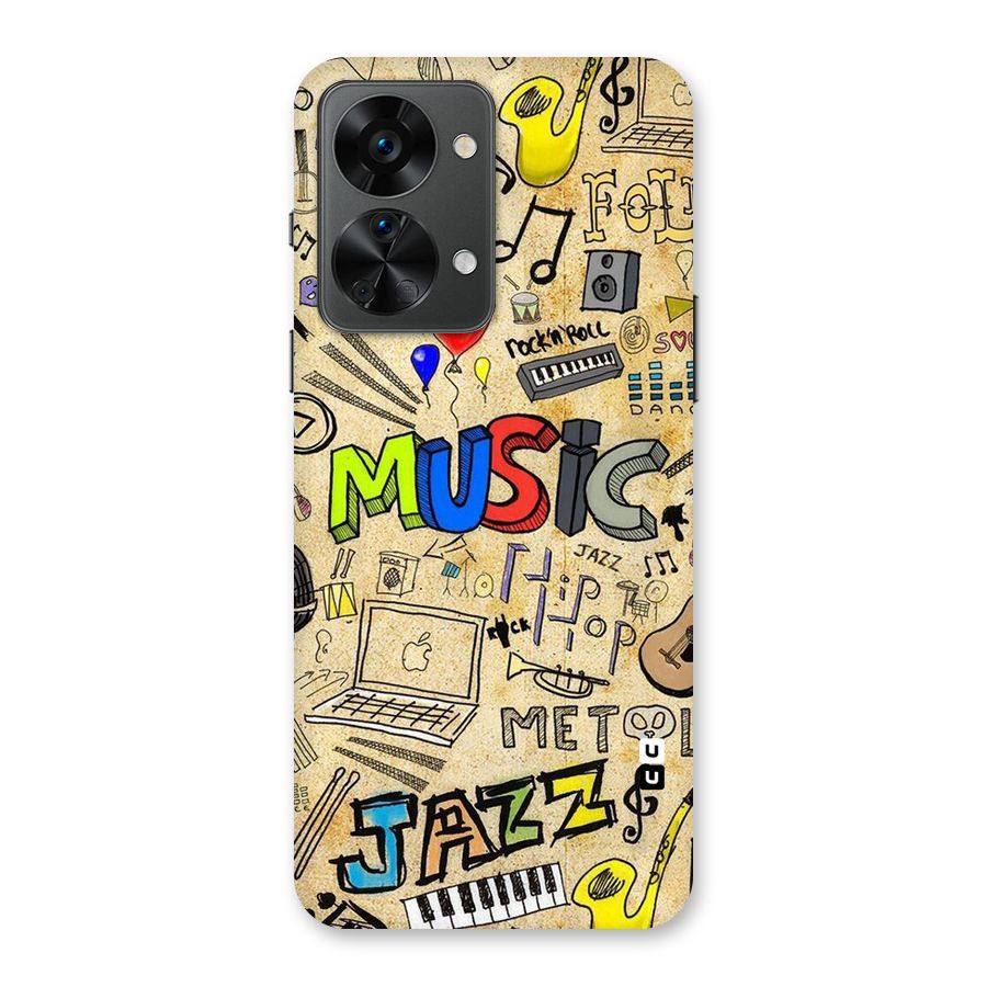 Music Pattern Back Case for OnePlus Nord 2T