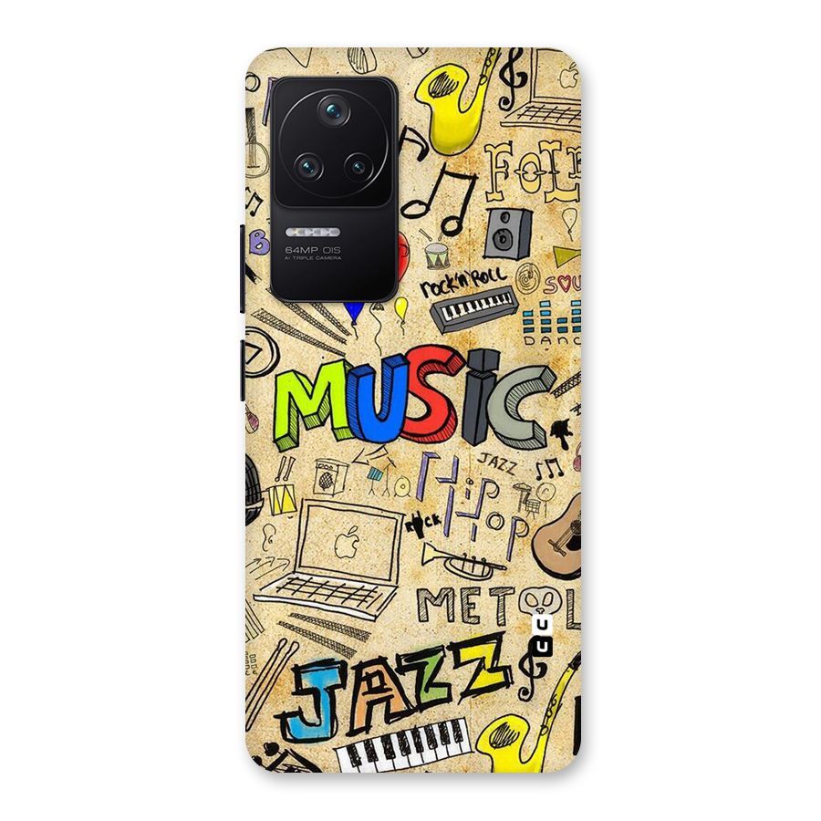 Music Pattern Back Case for Poco F4 5G