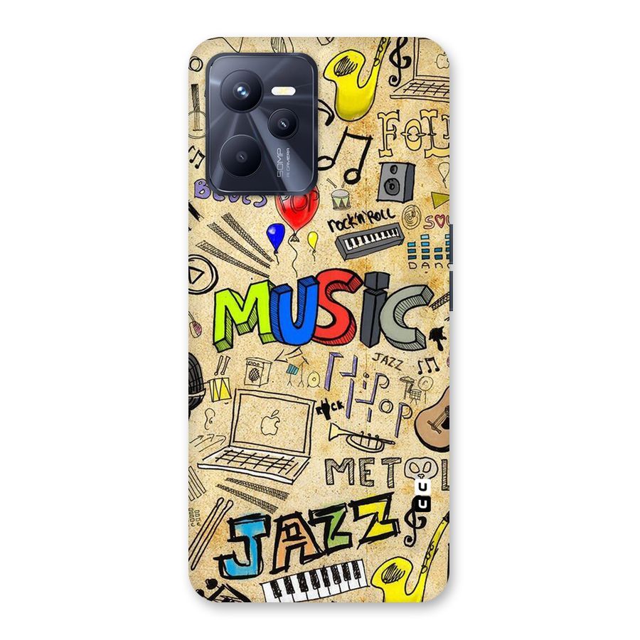 Music Pattern Back Case for Realme C35