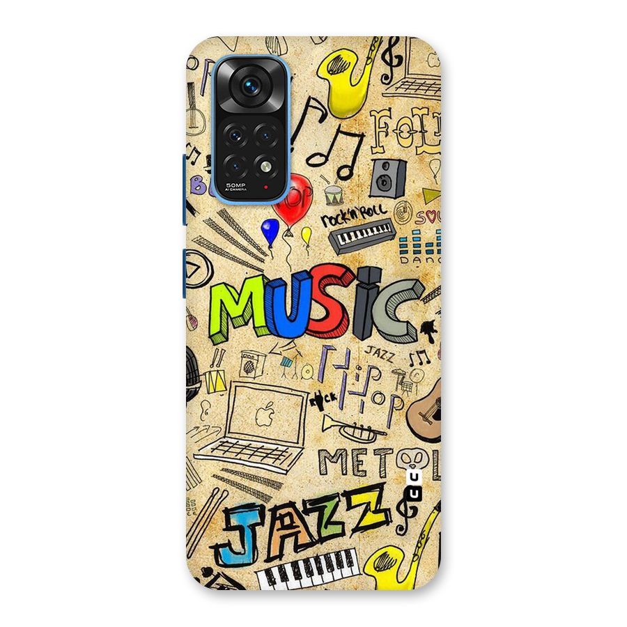 Music Pattern Back Case for Redmi Note 11S