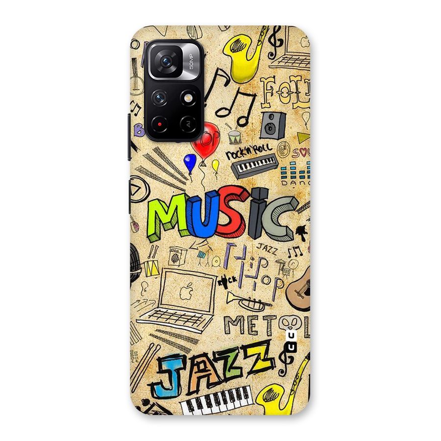 Music Pattern Back Case for Redmi Note 11T 5G