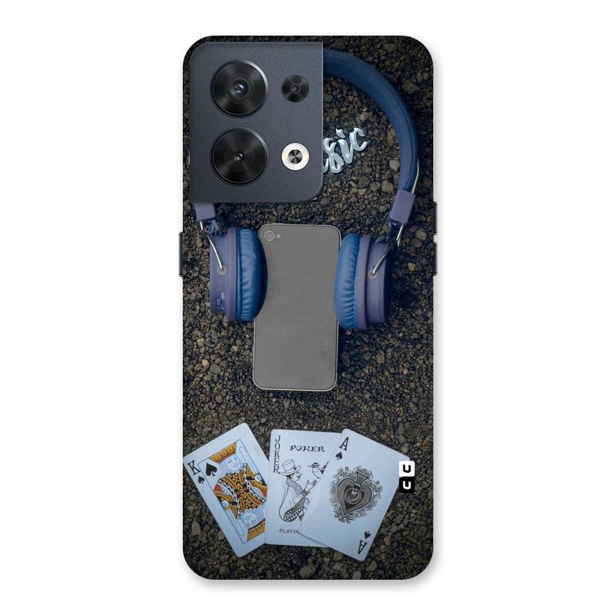 Music Power Cards Back Case for Oppo Reno8 5G