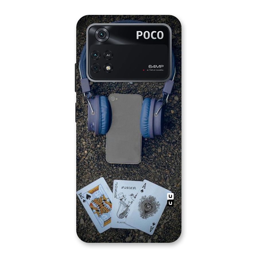 Music Power Cards Back Case for Poco M4 Pro 4G